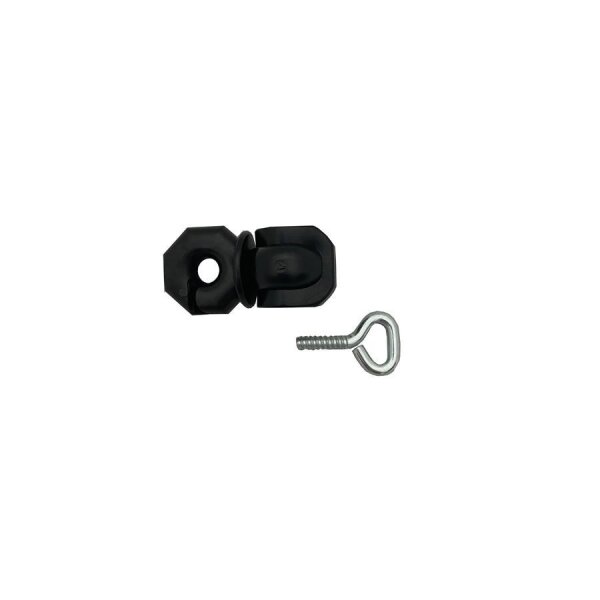 Zweitisolator mit Feststellschraube schwarz