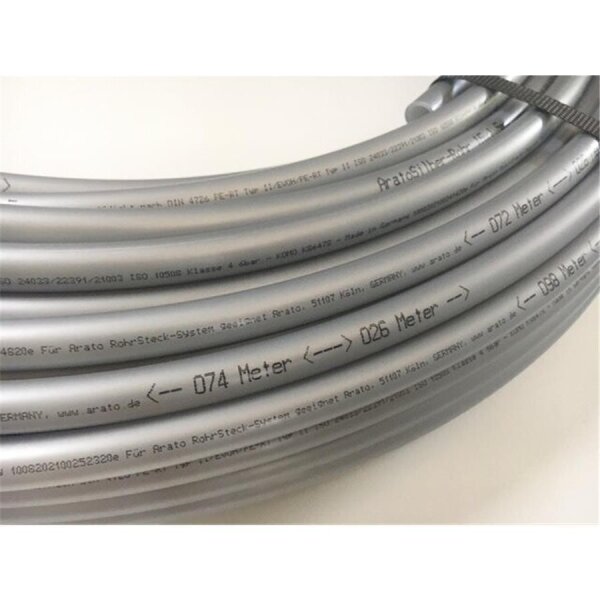 Arato Silber-Rohr - Für Heiss- und Kaltwasser, 15mm, 100m Rolle